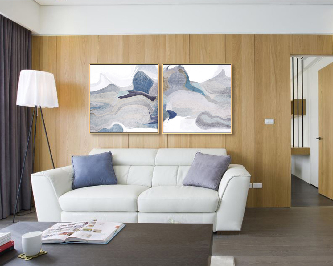 現(xiàn)代簡約抽象系列壁畫 餐廳裝飾畫玄關掛畫 晶瓷畫 雙拼系列7