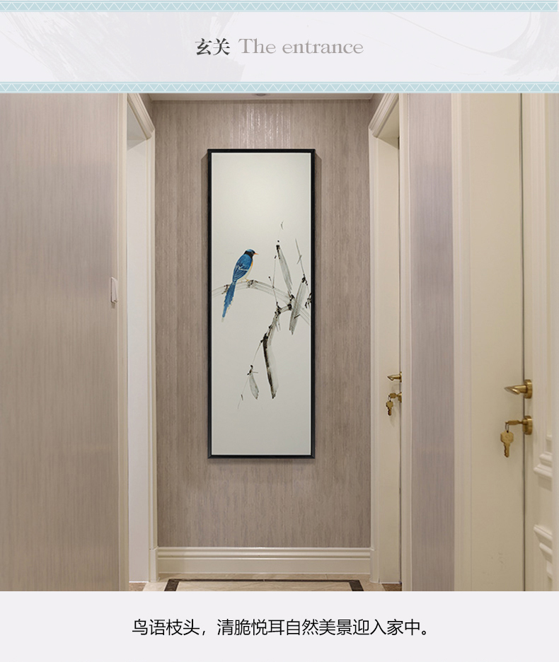 新中式手繪藝術(shù)裝飾畫(huà) 客廳臥室掛畫(huà) 鳥(niǎo)語(yǔ)枝頭