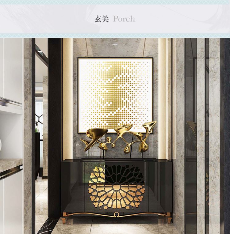 現(xiàn)代簡(jiǎn)約客廳裝飾畫(huà) 抽象風(fēng)格臥室床頭掛畫(huà)  晶瓷畫(huà) 金色年華