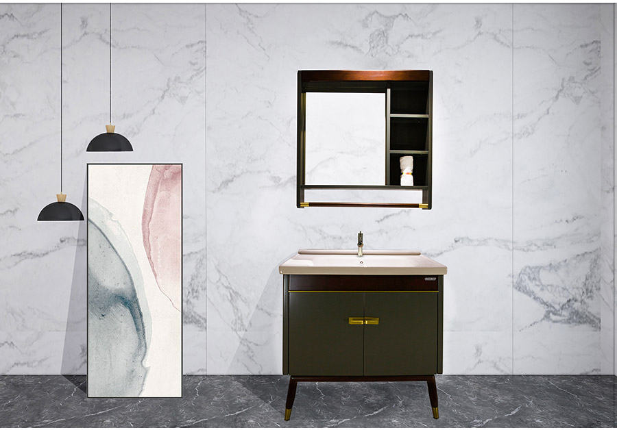 落地式陶瓷浴室柜,現(xiàn)代簡(jiǎn)約實(shí)木浴室柜,GOHGOH浴室柜